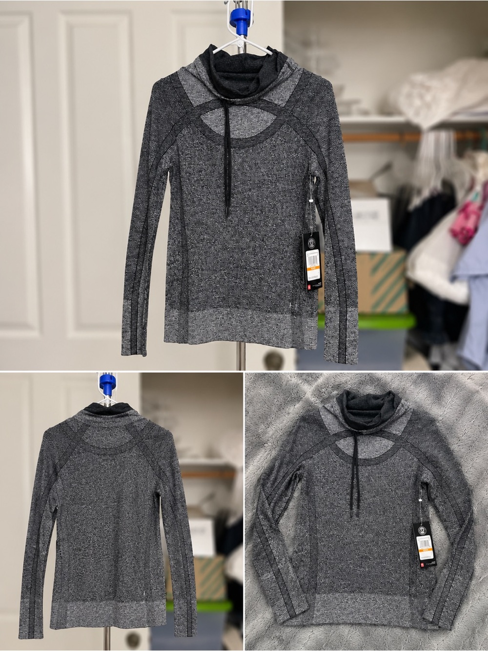 Gray Cowl Neck Women's Sweater - UnderArmor
